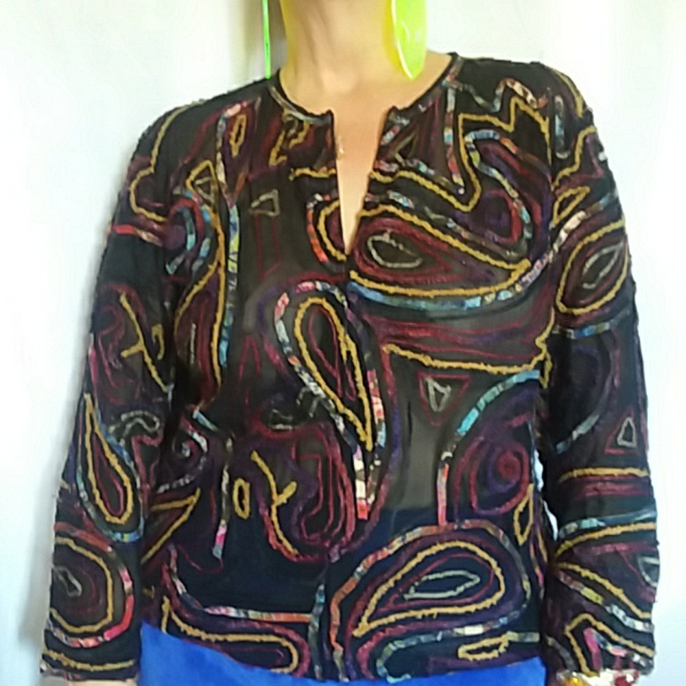 CHICOS  JACKET IN CONFETTI